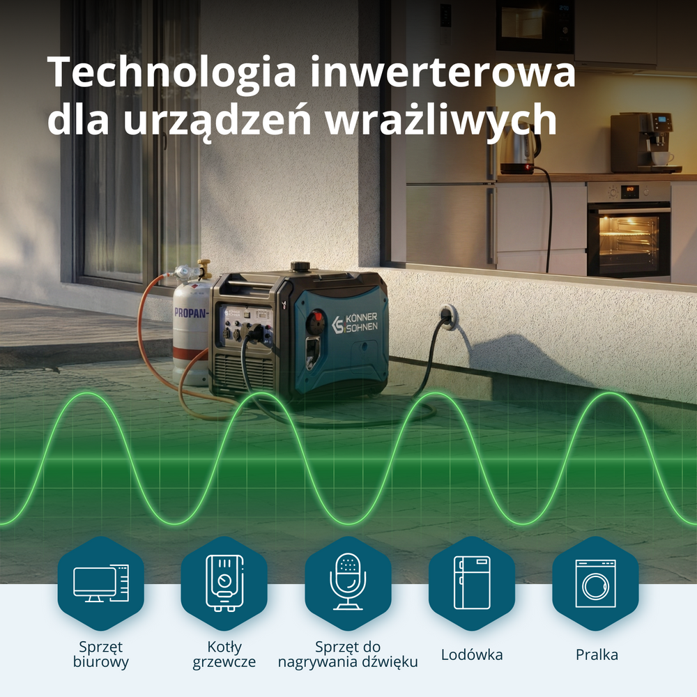 LPG/benzin inverteres generátor KS 4000iEG S