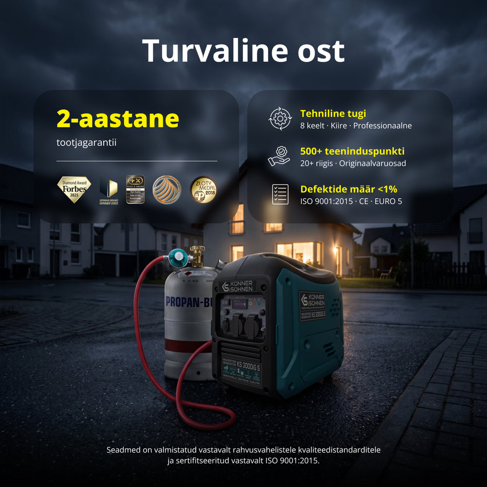 LPG/bensiini invertergeneraator KS 3000iG S