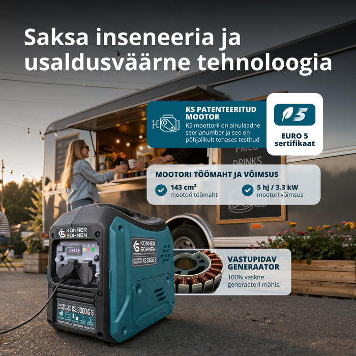 LPG/bensiini invertergeneraator KS 3000iG S