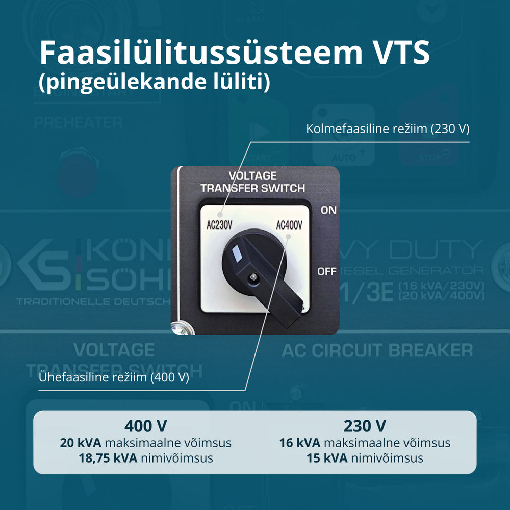 Diiselgeneraator KS 16-1/3E