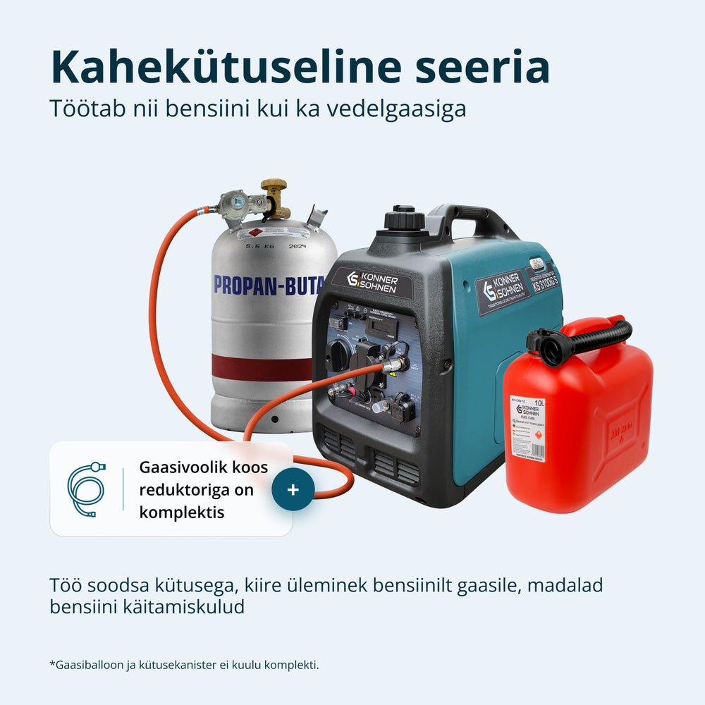 LPG/bensiin invertergeneraator KS 3100iG S