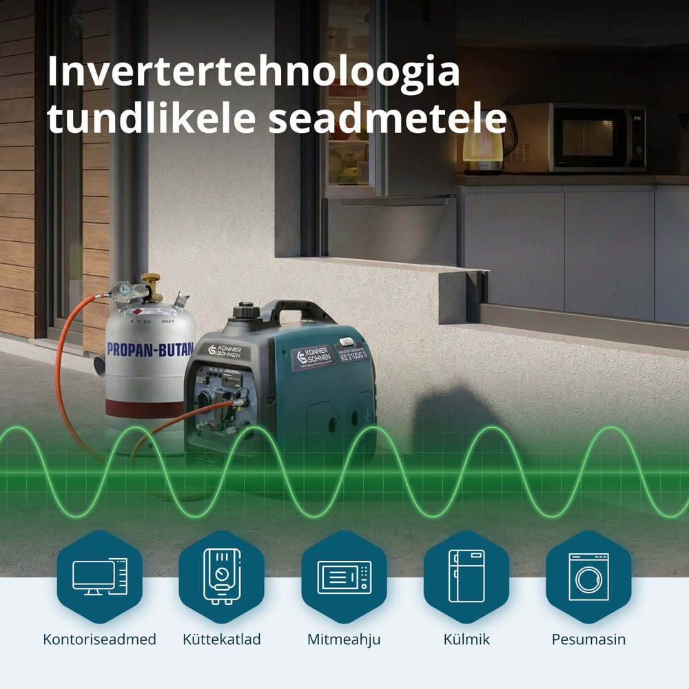 LPG/bensiin invertergeneraator KS 3100iG S