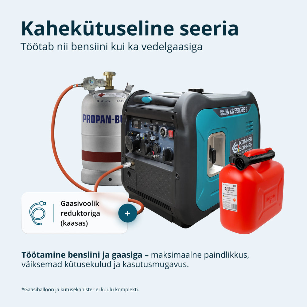 LPG/bensiin invertergeneraator KS 5500iEG S