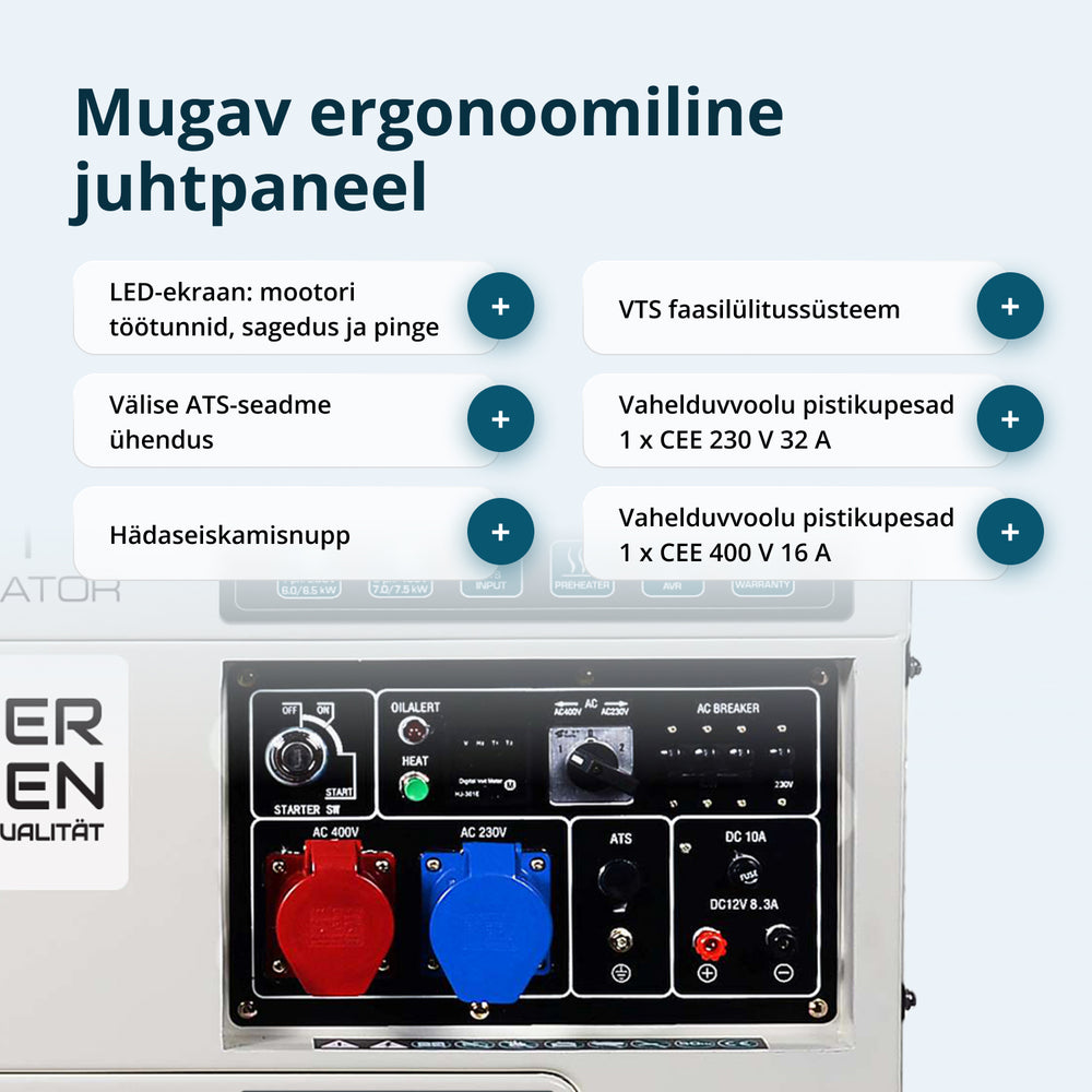 Diiselgeneraator "Könner & Söhnen" KS 9200HDES-1/3 ATSR (EURO V)