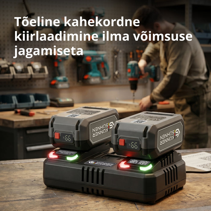 Kahepesaga laadija 20V laetavatele akudele KS C35A-2