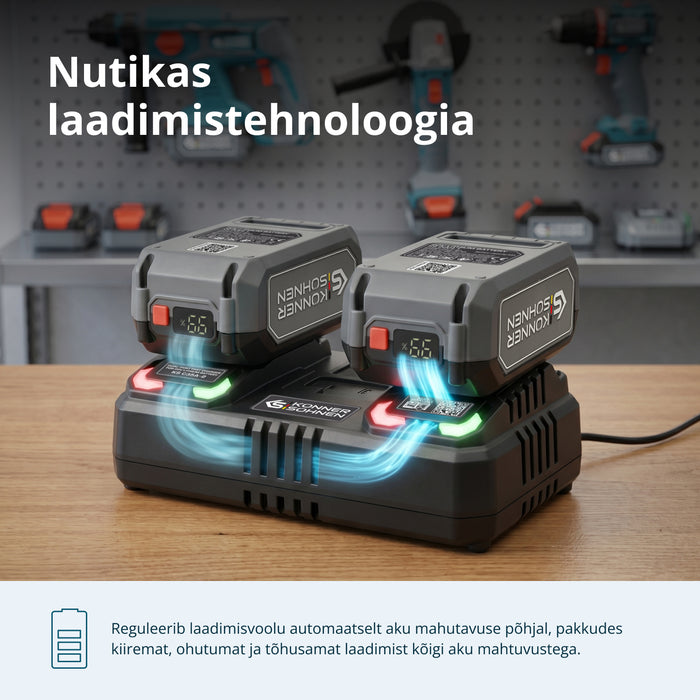 Kahepesaga laadija 20V laetavatele akudele KS C35A-2