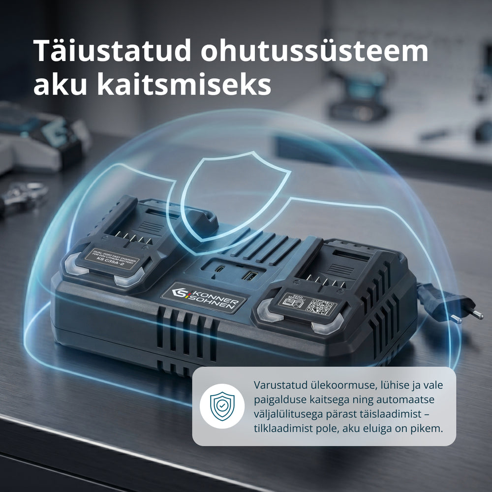 Kahepesaga laadija 20V laetavatele akudele KS C35A-2