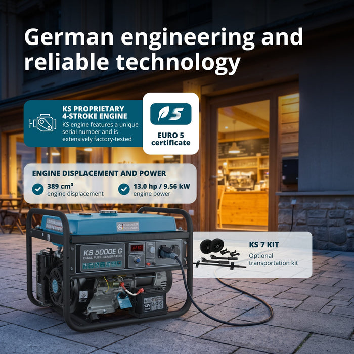 LPG/Gasoline Generator "Könner & Söhnen" KS 5000E G