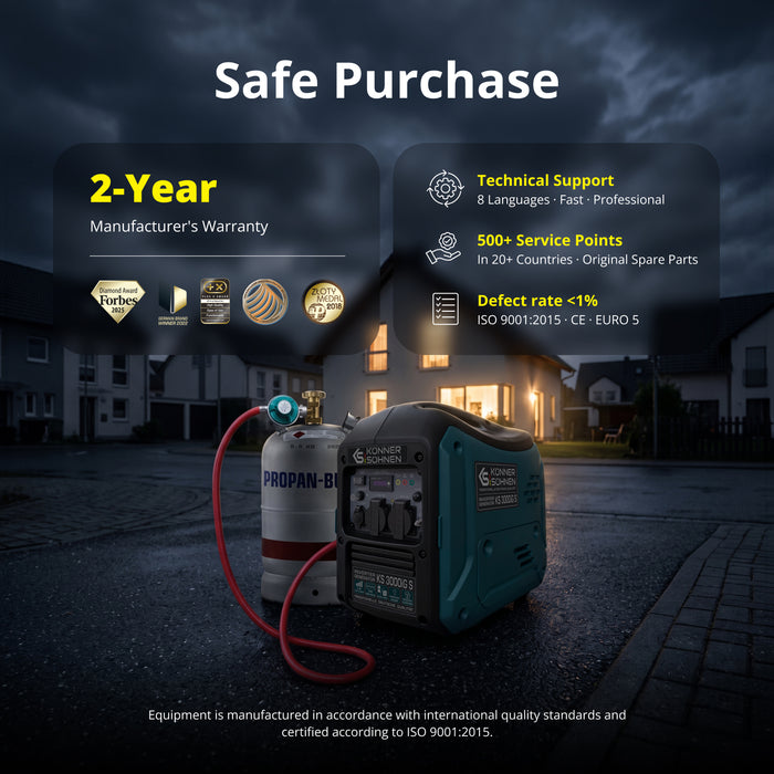 LPG/gasoline inverter generator KS 3000iG S