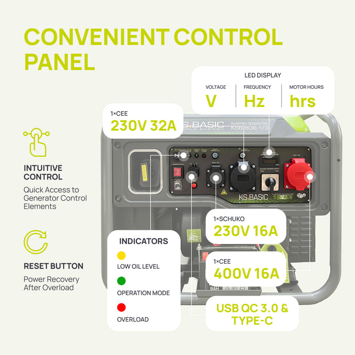Inverter generator KSB 80iE-1/3