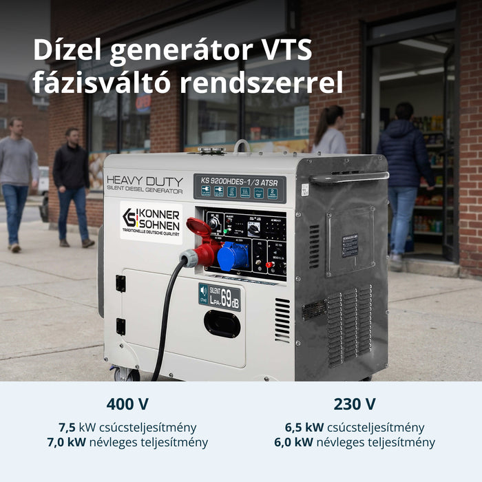 „Könner & Söhnen” KS 9200HDES-1/3 ATSR (EURO V) dízelgenerátor