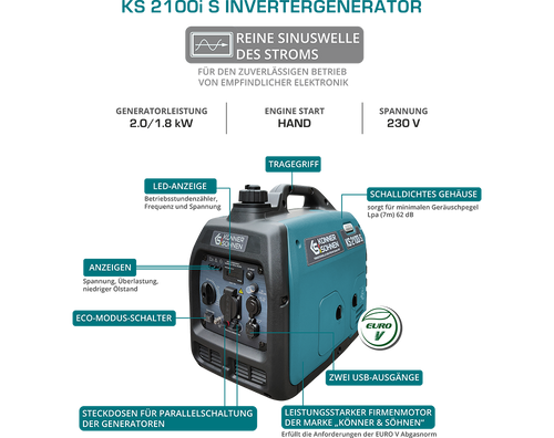 Inverterinis generatorius KS 2100i S