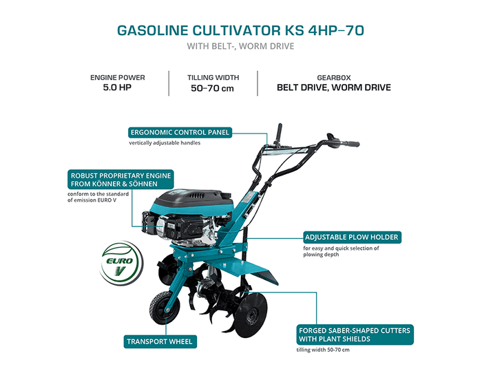 Gasoline tiller KS 4HP-70