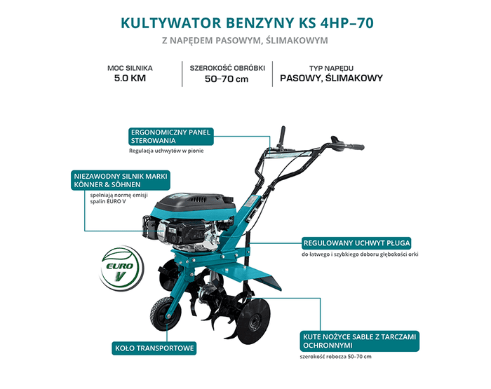 Benzininis kultivatorius KS 4HP-70