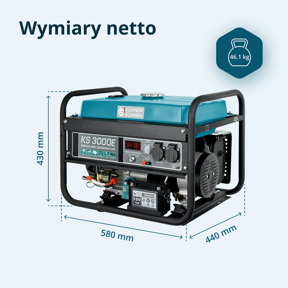 Generator benzynowy „Könner & Söhnen” KS 3000E