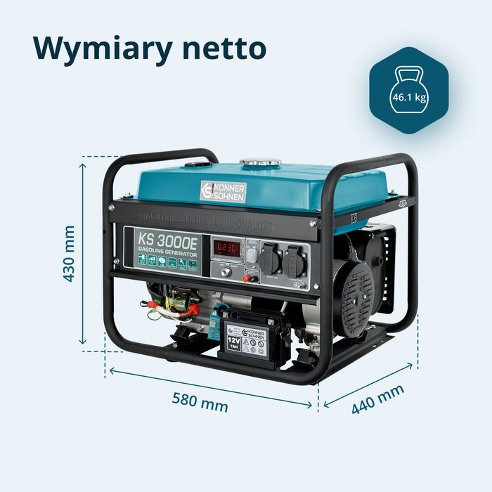 Generator benzynowy „Könner & Söhnen” KS 3000E