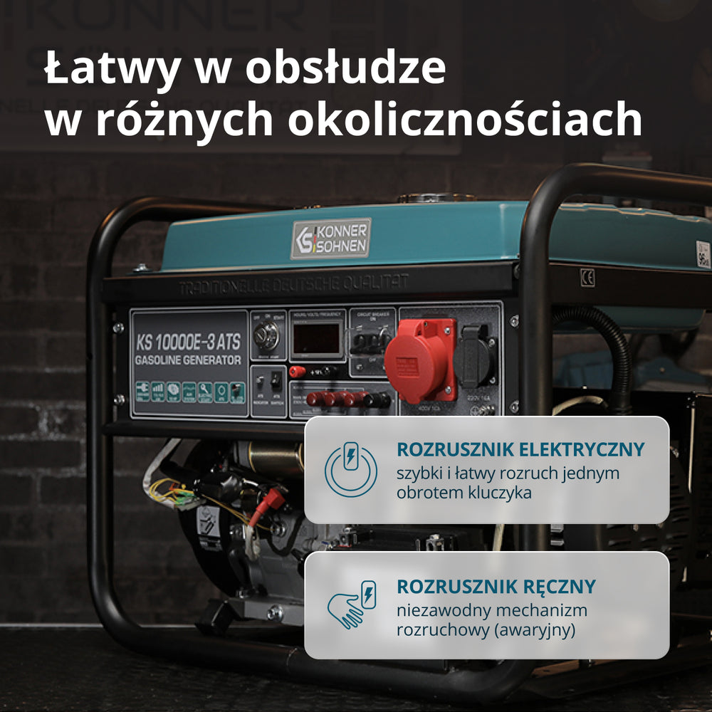 Benzininis generatorius "Könner & Söhnen" KS 10000E-3 ATS