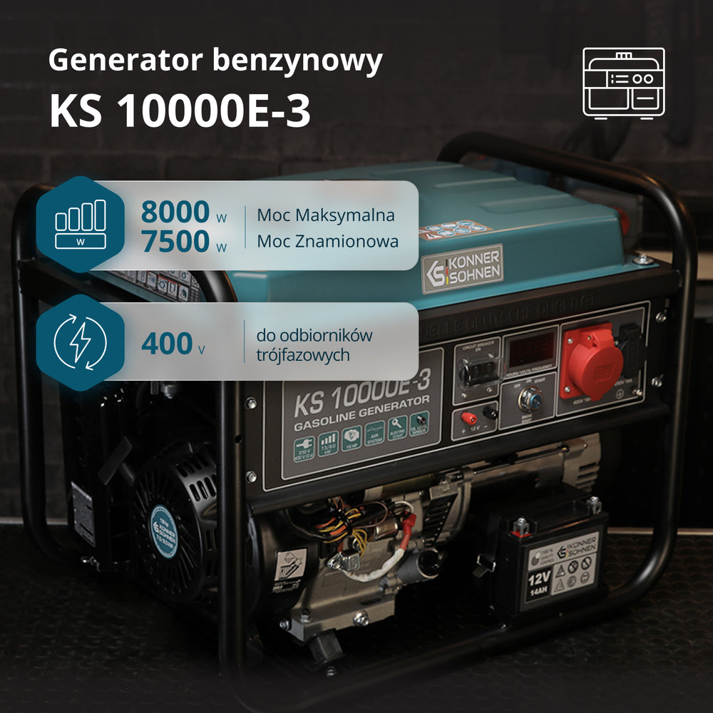 Benzininis generatorius "Könner & Söhnen" KS 10000E-3