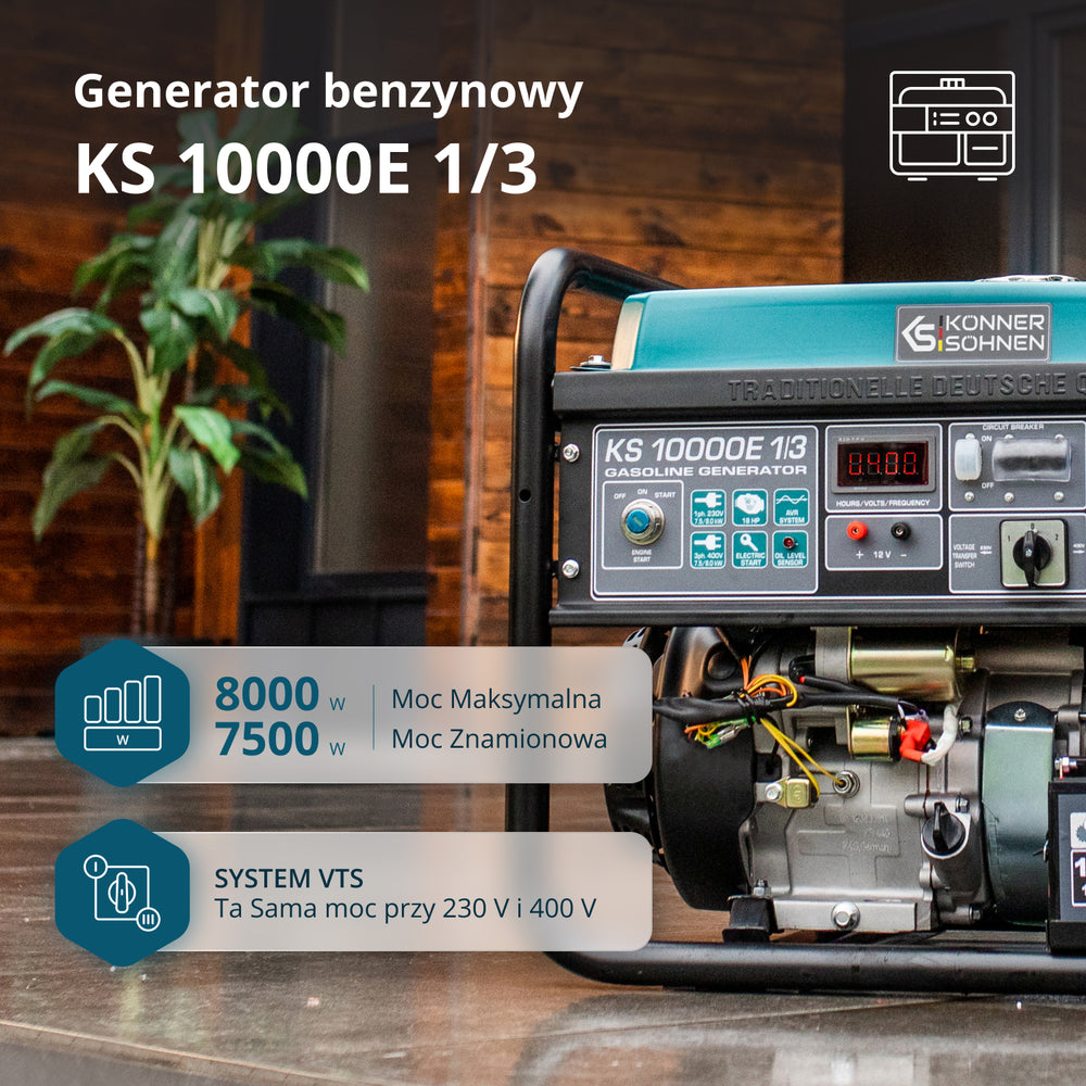 Benzīna ģenerators "Könner & Söhnen" KS 10000E 1/3