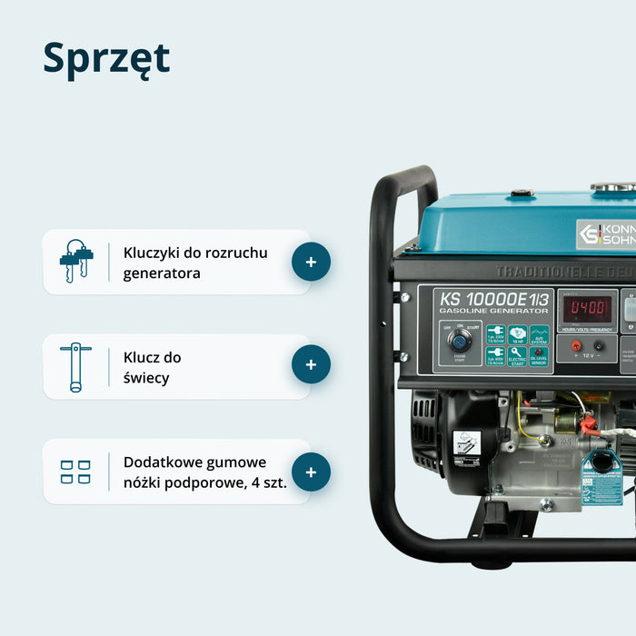 Benzīna ģenerators "Könner & Söhnen" KS 10000E 1/3