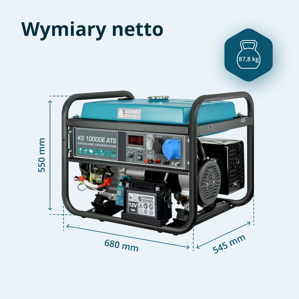 Generator benzynowy „Könner & Söhnen” KS 10000E ATS
