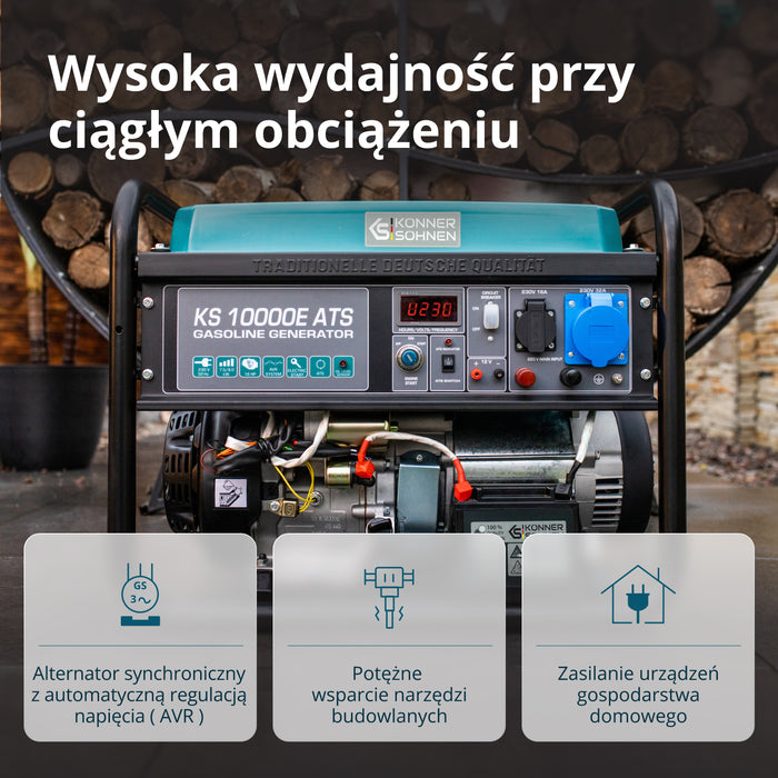 Generator benzynowy „Könner & Söhnen” KS 10000E ATS