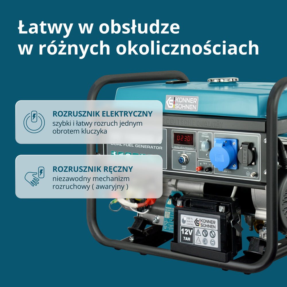 LPG/Bensiin Generaator "Könner & Söhnen" KS 10000E G