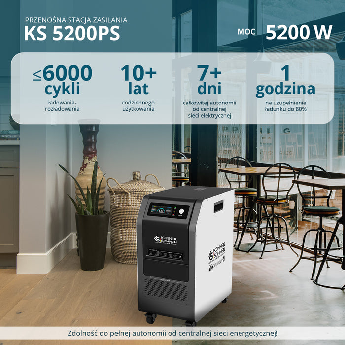 Kaasaskantav elektrijaam 3-ühes KS 5200PS