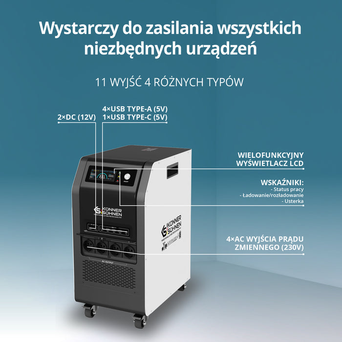 Kaasaskantav elektrijaam 3-ühes KS 5200PS