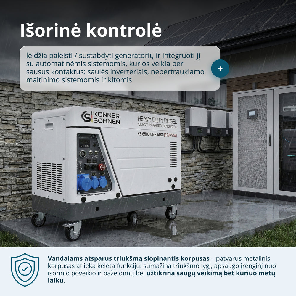 Dyzelinis inverterinis generatorius garso izoliacijos korpuse KS 6500iDE S ATSR