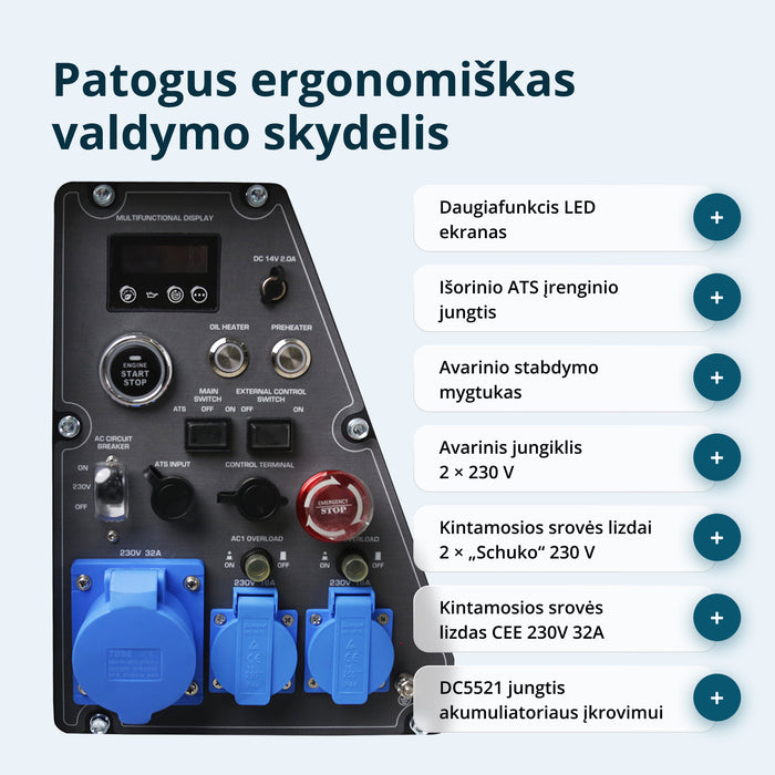 Dyzelinis inverterinis generatorius garso izoliacijos korpuse KS 6500iDE S ATSR