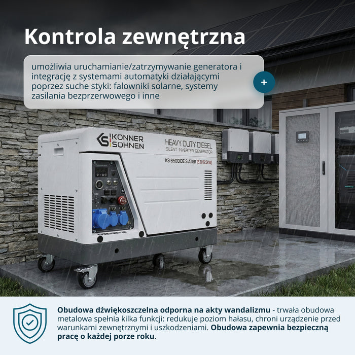 Dízel inverteres generátor hangszigetelt burkolatban KS 6500iDE S ATSR