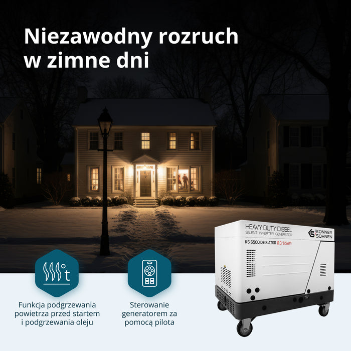 Dízel inverteres generátor hangszigetelt burkolatban KS 6500iDE S ATSR