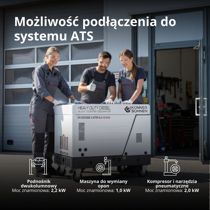 Dízel inverteres generátor hangszigetelt burkolatban KS 6500iDE S ATSR