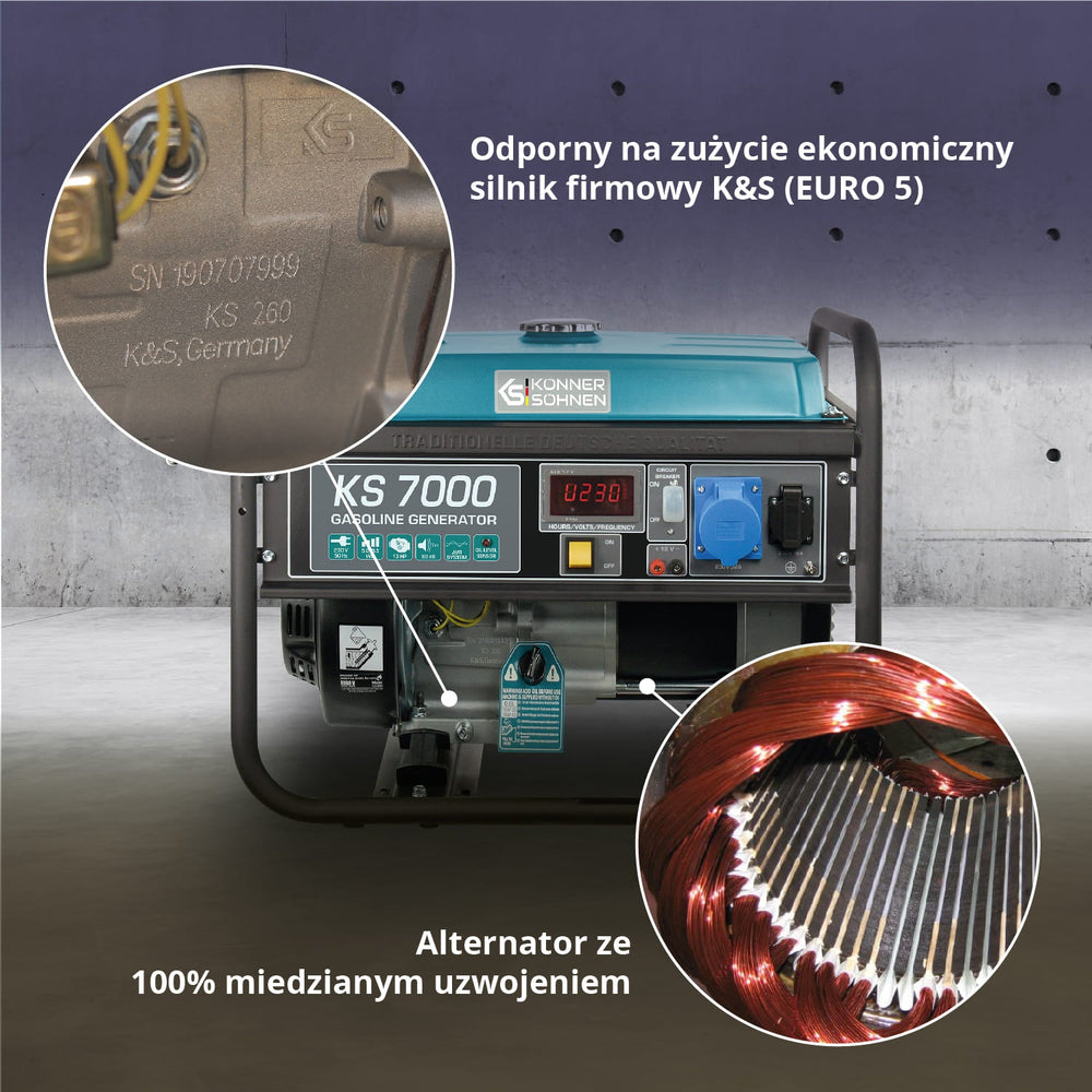 Bensiinigeneraator "Könner & Söhnen" KS 7000