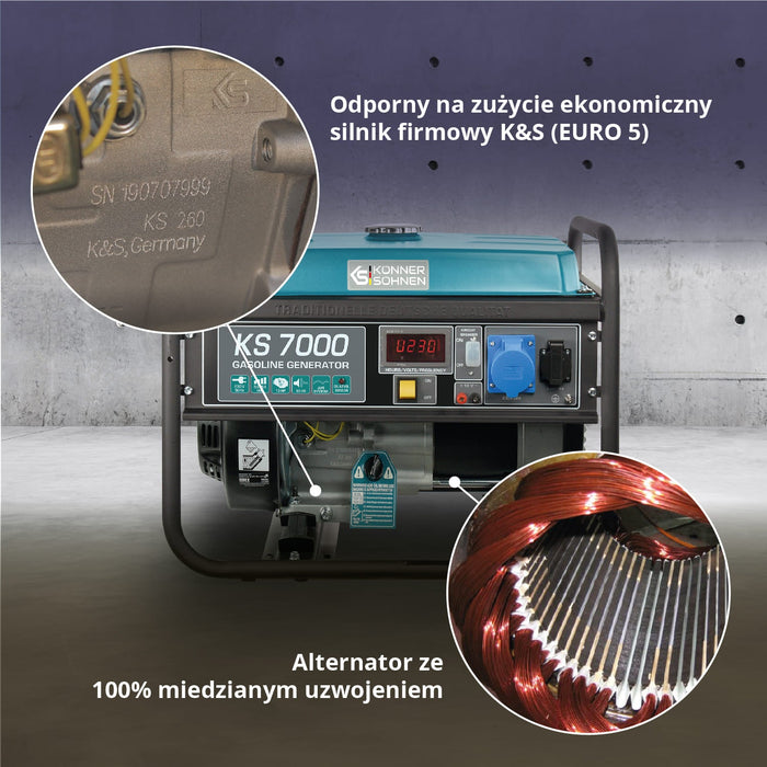 Bensiinigeneraator "Könner & Söhnen" KS 7000