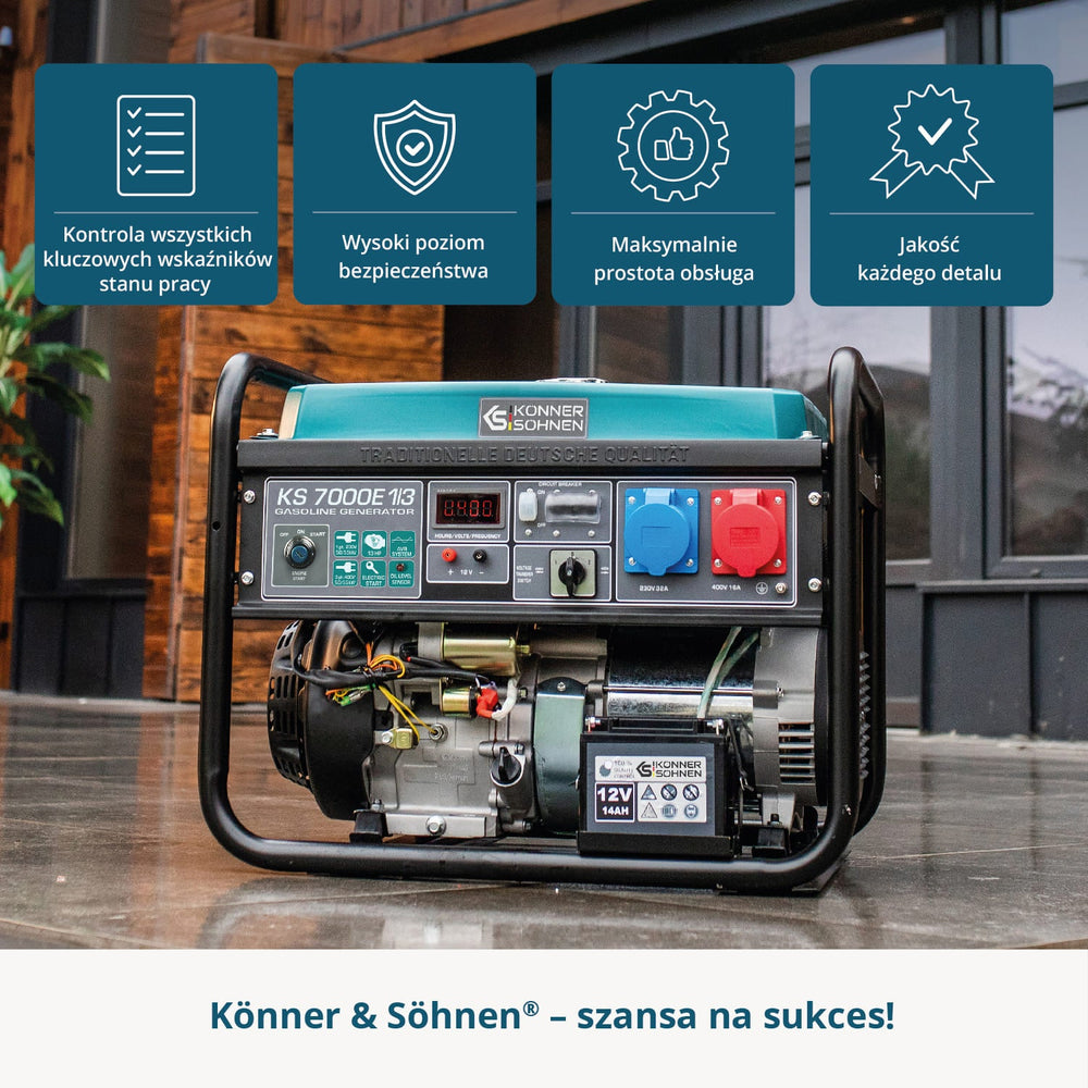 Bensiinigeneraator "Könner & Söhnen" KS 7000E 1/3