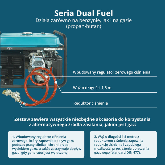 LPG/Benzin Generátor "Könner & Söhnen" KS 7000E G