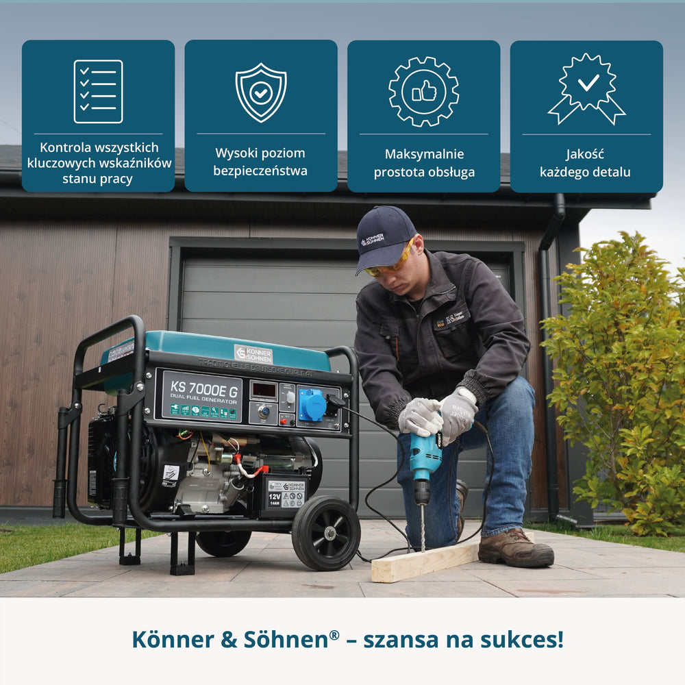LPG/Benzin Generátor "Könner & Söhnen" KS 7000E G