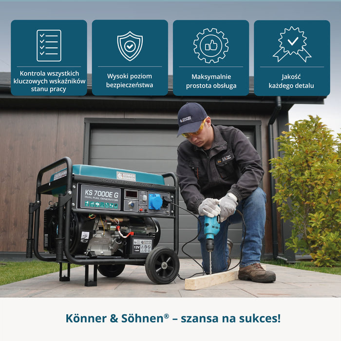 LPG/Benzin Generátor "Könner & Söhnen" KS 7000E G
