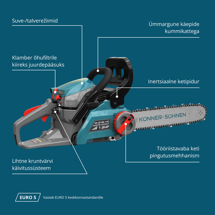 Bensiinimootorsaag KS CS18G-14C