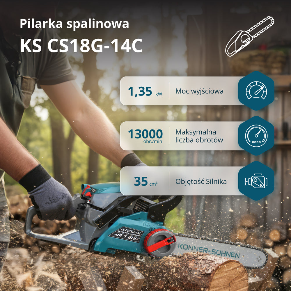 Piłarka spalinowa KS CS18G-14C