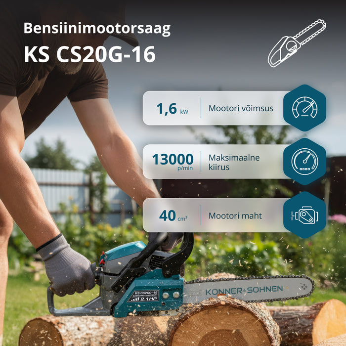 Bensiinimootorsaag KS CS20G-16