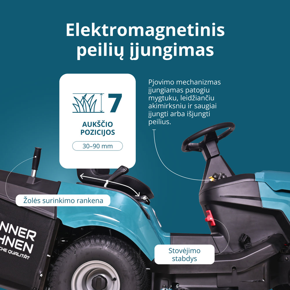 Benzininė traktorinė vejapjovė KS 98TMG-H