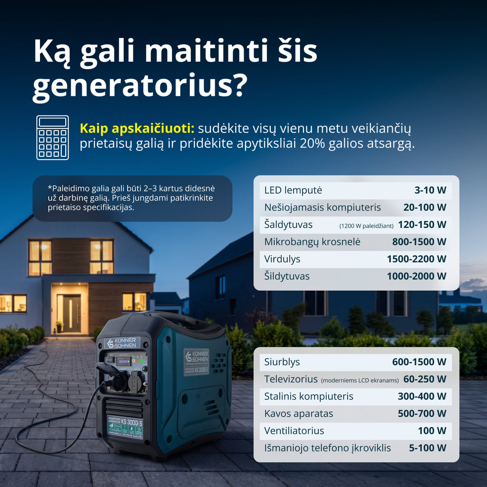 Inverterinis generatorius KS 3000i S