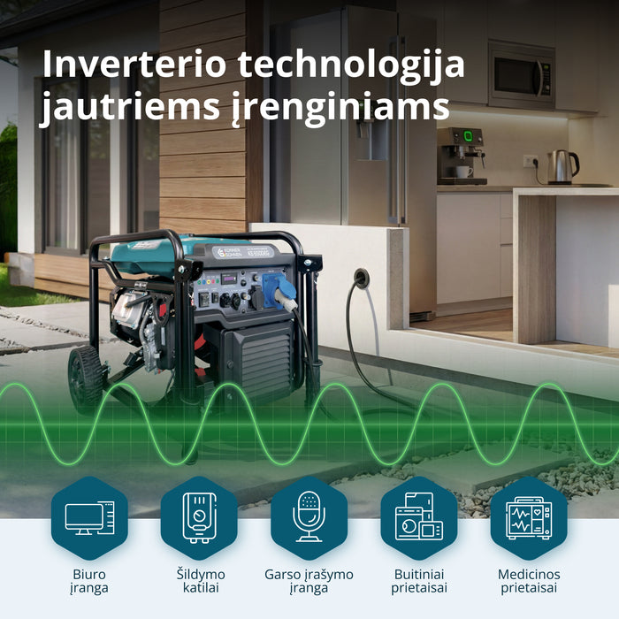 Dvigubo kuro inverterinis generatorius KS 6500iEG