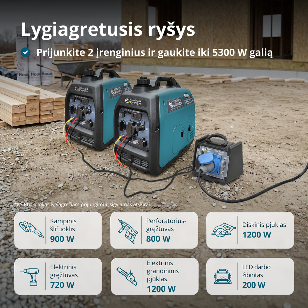 LPG/benzino inverterinis generatorius KS 3100iG S