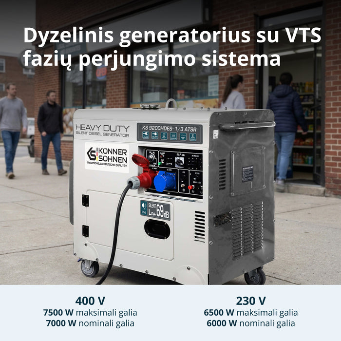 Dyzelinis generatorius "Könner & Söhnen" KS 9200HDES-1/3 ATSR (EURO V)