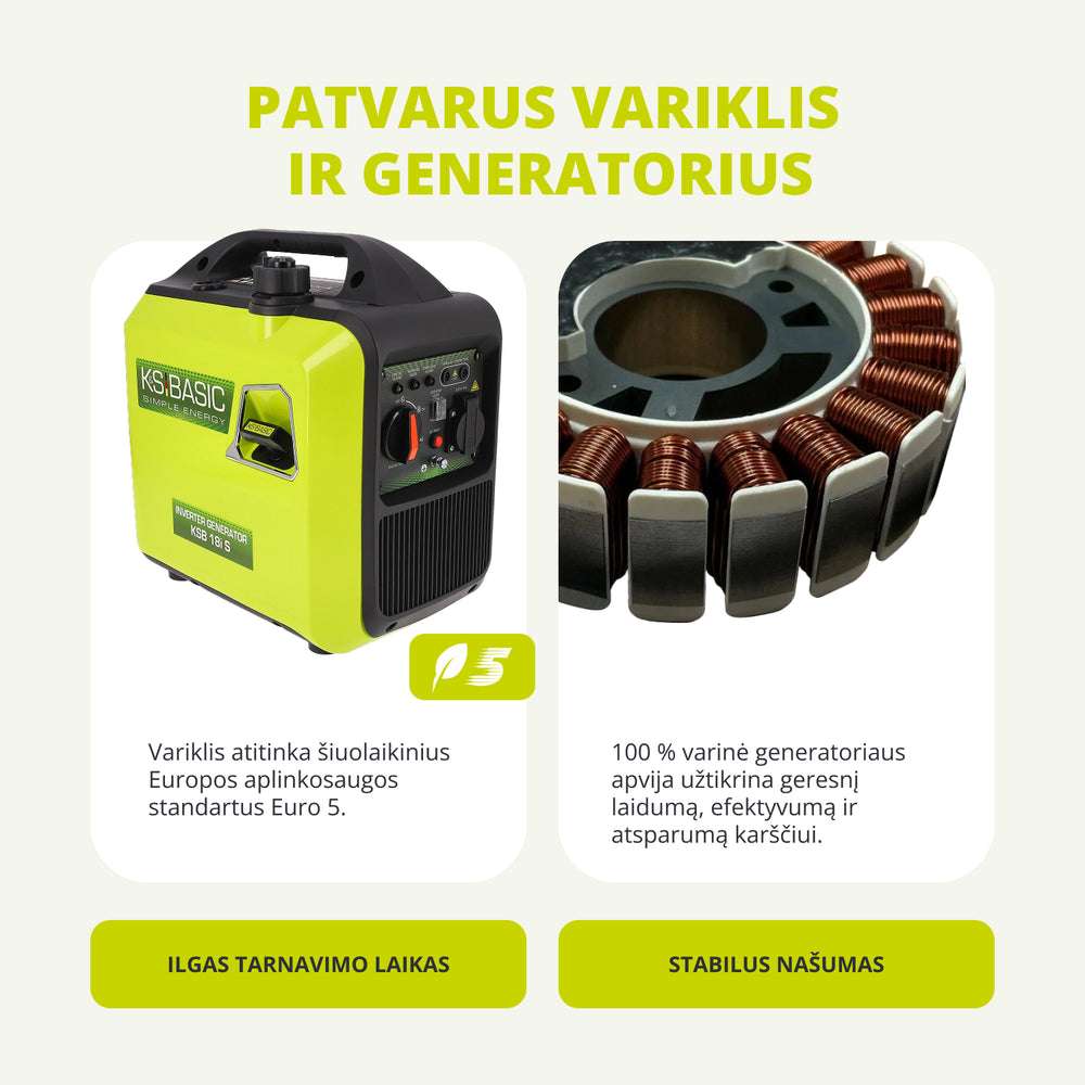 Inverterinis generatorius KSB 18i S