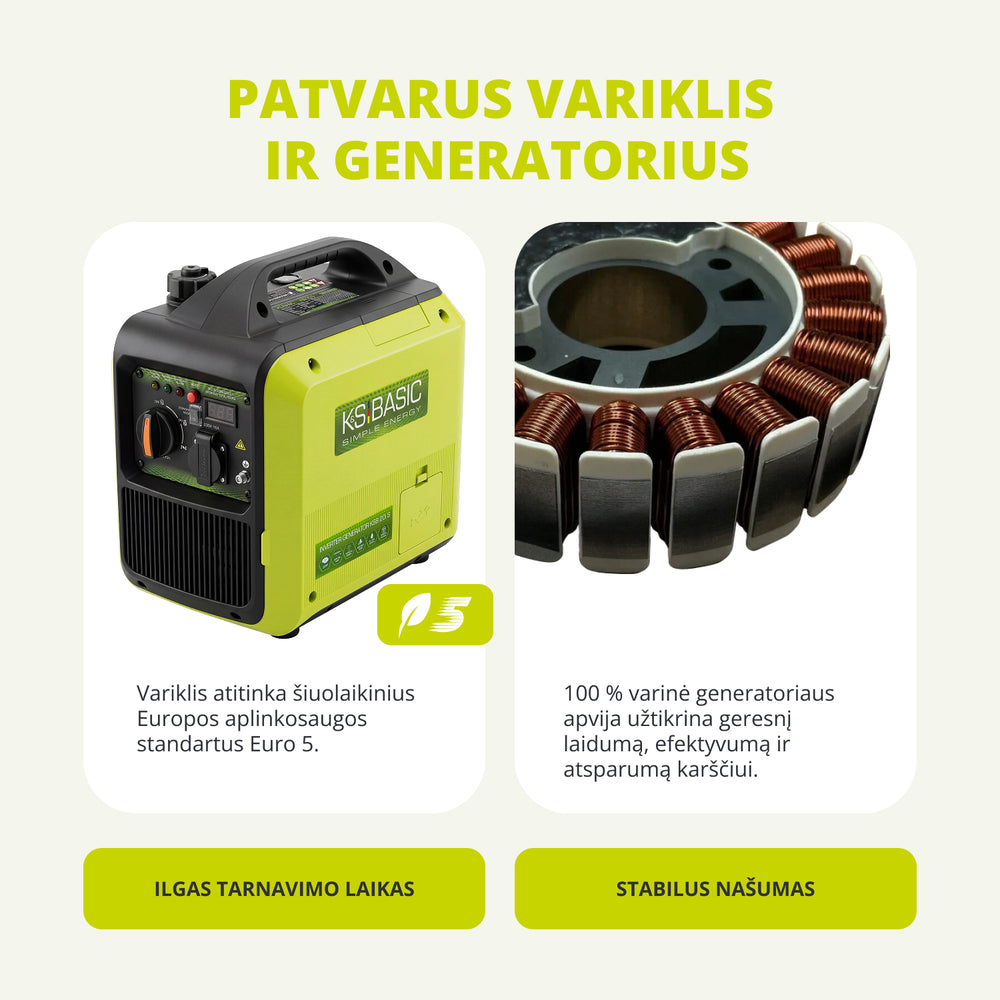 Inverterinis generatorius KSB 20i S